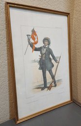 Vintage Framed Fine Art Print From COSTUMES SUISSES