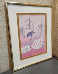 Rare 1974 RC GORMAN Artist Proof Fine Art Framed Print