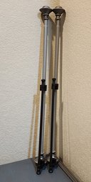 (2) Extendable Length Metal Hanging Rods