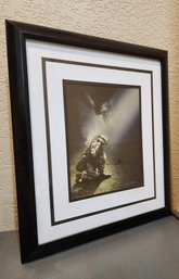 Framed Fine Art Print Of Soldier With Angel