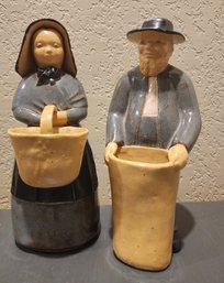 Vintage Set Of AMISH Folk Art By Maxine Ewertz