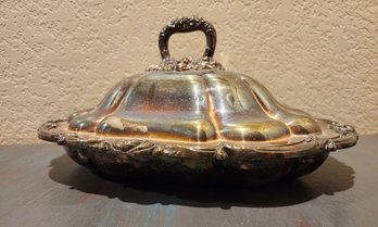 Vintage Silver Plated Covered Serving Dish