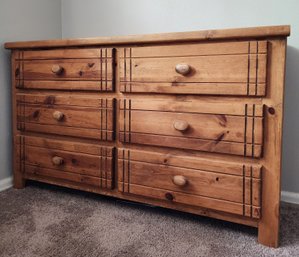 Vintage Wooden Chest Of Drawers With Fun Advertisement Liners