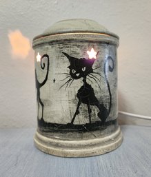 Halloween Black Cat Themed Table Lamp