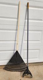 (2) Garden Yard Rakes