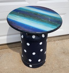 Homemade Milk Can Table