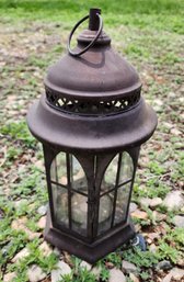 Metal And Glass Lantern Candle Display