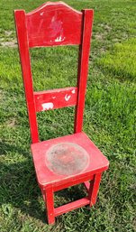 Red Wooden Chair