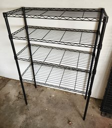 Black Metal Storage Shelf System