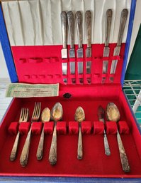 Vintage Silver Plated Flatware Set By ROGERS