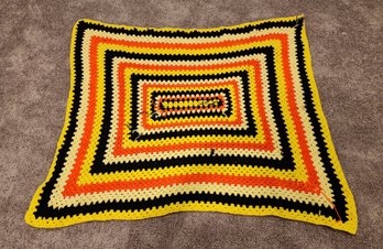 Vintage Hand Woven Colorful Blanket