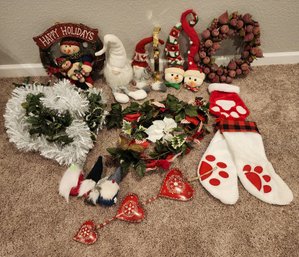 Large Assortment Of Christmas Holiday Decorations