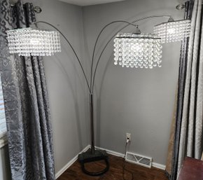 Large Chandelier Style 3-Bulb Floor Lamp