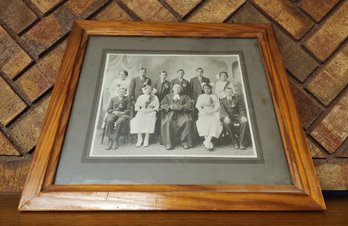 Vintage Framed Photography Print Of Early American Family