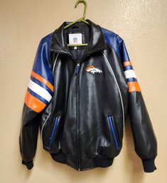 Vintage Artificial Leather DENVER BRONCOS Men's Jacket