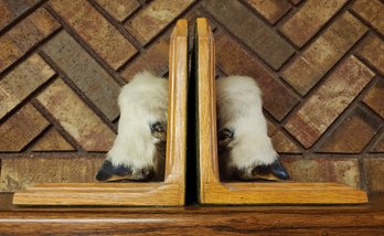 Vintage Set Of (2) Animal Hoof Accent Bookends