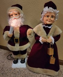 Mr And Mrs Santa Claus Moving Christmas Figures