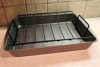 Large Bakeware Pan With Air Flow Rack Accessory