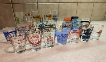 Large Assortment Of Novelty Shot Glasses