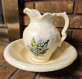 Vintage Porcelain Pitcher And Bowl Set