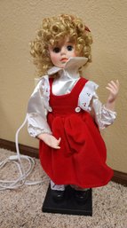 Vintage Shirley Temple Style Motion Effect Holiday Decor Figure