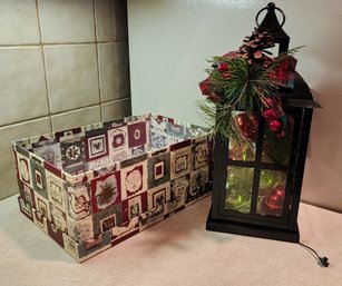 Holdiay Christmas Bundle - Storage Box And Lantern Accent