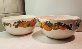 (2) HARVEST Brand Large Mixing Bowls