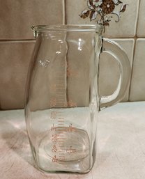 Vintage Glass Measuring Pitcher