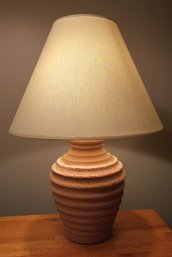 Vintage 1980's ELITE Distressed Spaghetti Plaster Table Lamp