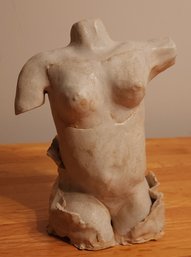 Vintage SIGNED Fine Art Ceramic Female Form Study SCULPTURE