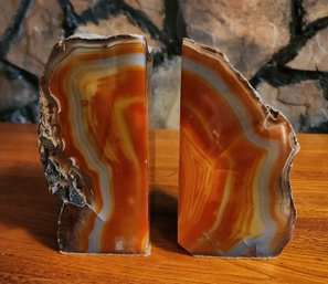 Natural Geode Home Decor Bookend Set