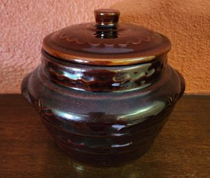 Vintage MARCRESR Stoneware Cookware Pot With Lid