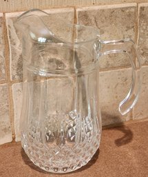 Vintage Cut Glass Beverage Pitcher