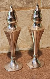 Vintage Set Of Silver Plated Salt And Pepper Shakers