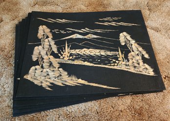 Group Of Vintate Japanese Themed Placemats