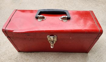 Red Toolbox With Assorted Hand Tools Included