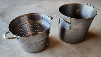 Stainless Steel Pan And Strainer