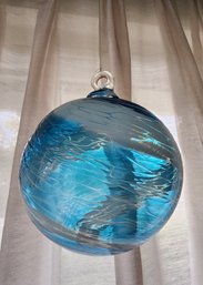 Vintage ART GLASS Hanging Orb #2