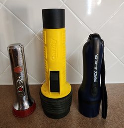 (3) Assorted Flashlights