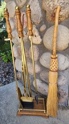 Chimney Accessory Set With Straw Broom