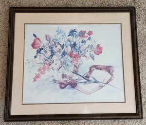 Vintage 1990 CHRISTMAS Ellie Weakly Watercolor ARTIST PROOF Framed Fine Art Selection