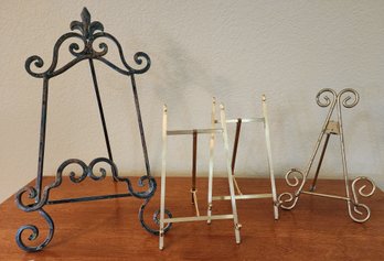 (3) Metal Display Stands