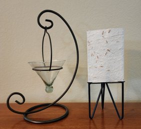 (2) Home Decor Candle Accent Holders