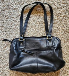 Vintage Black STONE MOUNTAIN Ladies Leather Purse