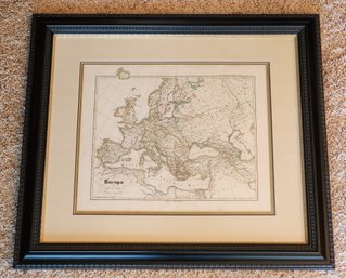 Antique Map Framed EUROPE Wall Accent Reprint #1