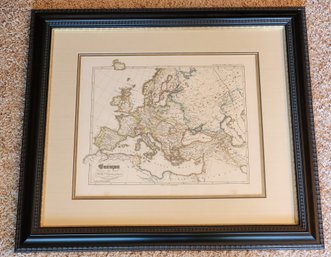 Antique Map Framed EUROPE Wall Accent Reprint #2