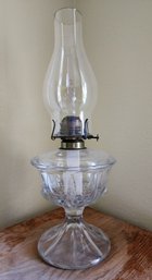 Vintage Glass Base Oil Lamp