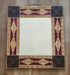 Hand Painted Vintage Hanging Accent Mirror