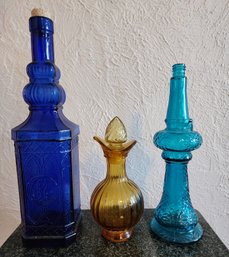 (3) Decorative Colored Glass Selections