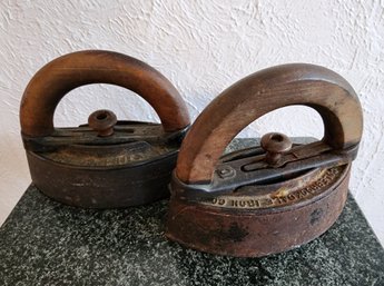 (2) Antique Hand Iron Selections